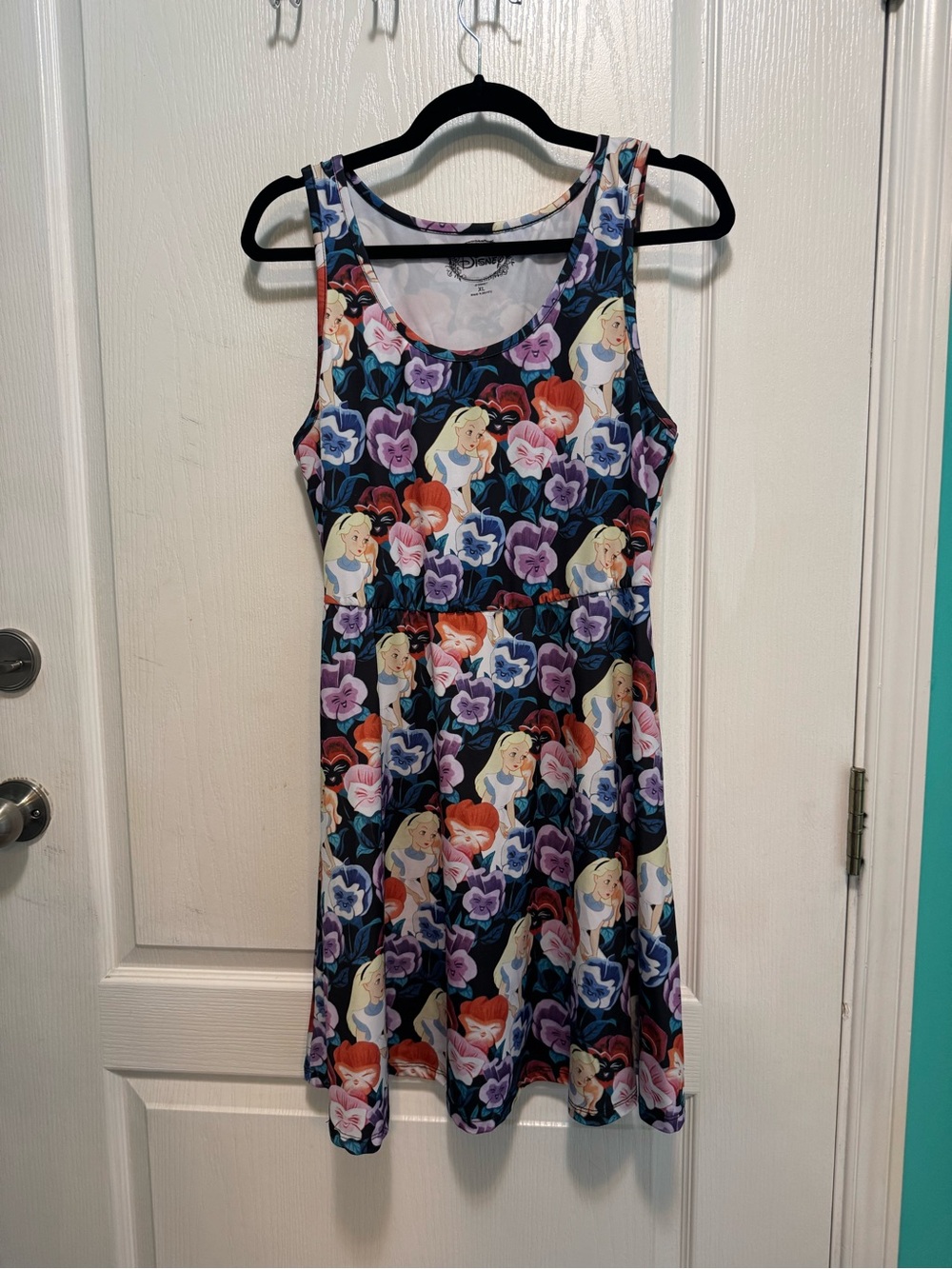 Alice in Wonderland Floral Print Skater Dress